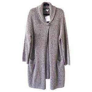 J. Jill Gray Bouclé Shawl Collar Cardigan Coatigan